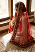 Bridal Red Dupatta with Golden Embroidery – Wedding Veil