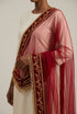 Bridal Red Dupatta with Golden Embroidery – Wedding Veil