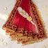 Bridal Red Dupatta with Golden Embroidery – Wedding Veil